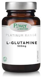 Power Of Nature Platinum Range L-Glutamine 500mg 30 κάψουλες