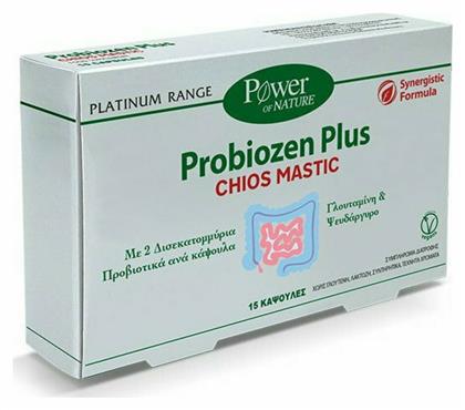 Power Of Nature Platinum Range Probiozen Plus Chios Mastic Προβιοτικά 15 κάψουλες