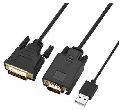 Powertech Cable DVI-I male - VGA male 2m (CAB-DVI009) από το Public