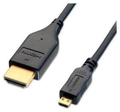 Powertech HDMI 1.4 Cable HDMI male - micro HDMI male 3m Μαύρο από το Public