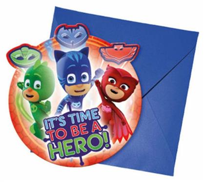 Procos Προσκλήσεις Pj Masks Entertainment One 6 τμχ 88635 από το Moustakas Toys