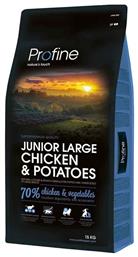 Profine Junior Large 15kg Ξηρά Τροφή για Κουτάβια Μεγαλόσωμων Φυλών με Κοτόπουλο και Πατάτες