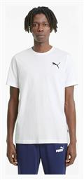 Puma Ανδρικό T-shirt Λευκό με Λογότυπο από το MybrandShoes