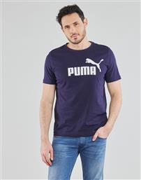 Puma Ανδρικό T-shirt Navy Μπλε με Λογότυπο