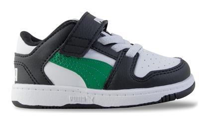 Puma Αθλητικά Παιδικά Παπούτσια Μπάσκετ Rebound Layup White / Black / Green