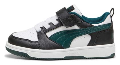 Puma Αθλητικά Παιδικά Παπούτσια Running Rebound V6 Lo AC+ Black-Dark Myrtle-PUMA White