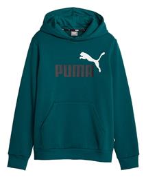 Puma Αθλητική Παιδική Ζακέτα Φούτερ Fleece με Κουκούλα Πετρόλ Essentials από το Spartoo