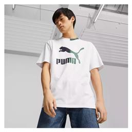 Puma Classics Ανδρικό T-shirt Λευκό με Λογότυπο από το Favela