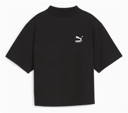 Puma Classics Γυναικείο Αθλητικό T-shirt Μαύρο από το Z-mall