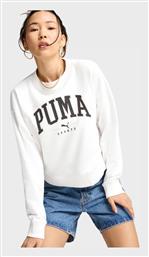 Puma Crew Γυναικείο Φούτερ Λευκή