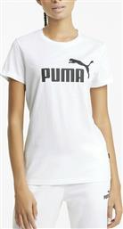 Puma Essential Γυναικείο Αθλητικό T-shirt Λευκό