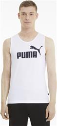 Puma Essentials Ανδρική Μπλούζα Αμάνικη Λευκή από το Cosmos Sport