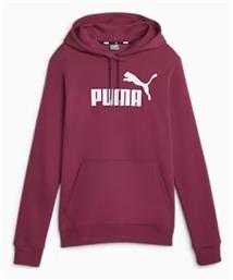 Puma Essentials Logo Γυναικείο Φούτερ με Κουκούλα Φούξια