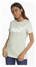 Puma Essentials Logo Heather Γυναικείο Αθλητικό T-shirt Γκρι από το Z-mall