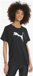 Puma Evostripe Γυναικείο T-shirt Μαύρο με Στάμπα από το MybrandShoes