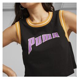 Puma Γυναικείο Αθλητικό Crop Top Αμάνικο Black