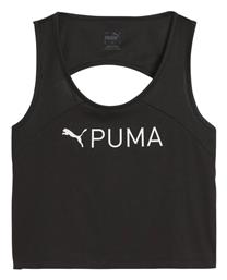 Puma Γυναικείο Αθλητικό Crop Top Αμάνικο Fast Drying Μαυρη από το Outletcenter