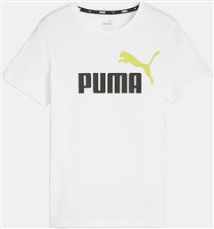 Puma Logo Tee Παιδικό T-shirt Λευκό από το Spartoo