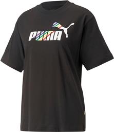 Puma Love Is Love Γυναικείο Αθλητικό T-shirt Μαύρο από το Cosmos Sport