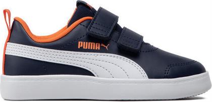 Puma Παιδικά Sneakers Courtflex με Σκρατς Navy Μπλε από το Cosmos Sport