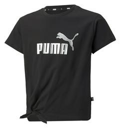 Puma Παιδική Καλοκαιρινή Μπλούζα Κοντομάνικη Μαύρη