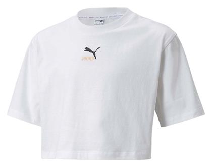 Puma Παιδικό Καλοκαιρινό Crop Top Κοντομάνικο Λευκό από το Z-mall