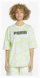 Puma Summer Graphic Γυναικείο Αθλητικό T-shirt Πράσινο από το SportsFactory