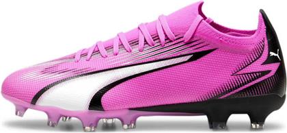 Puma Ultra Match FG/AG Χαμηλά Ποδοσφαιρικά Παπούτσια με Τάπες Ροζ