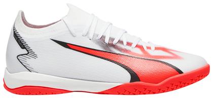 Puma Ultra Match IT Χαμηλά Ποδοσφαιρικά Παπούτσια Σάλας Λευκά από το MybrandShoes