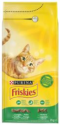 Purina Friskies Adult Ξηρά Τροφή για Ενήλικες Γάτες με Κουνέλι / Κοτόπουλο / Λαχανικά 2kg