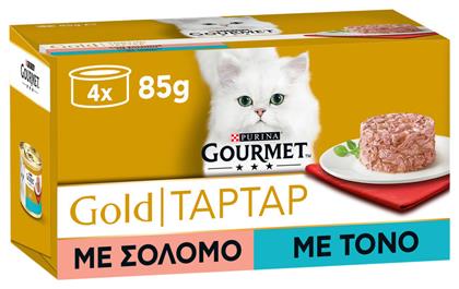 Purina Gourmet Gold Σολομός / Τόνος Ταρτάρ 85gr 4τμχ από το e-Fresh