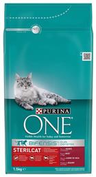 Purina One Bifensis Sterlicat Ξηρά Τροφή για Ενήλικες Γάτες με Βοδινό 1.5kg