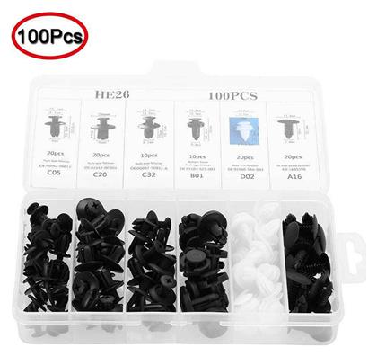 Push Retainer Clips Kit 100pcs