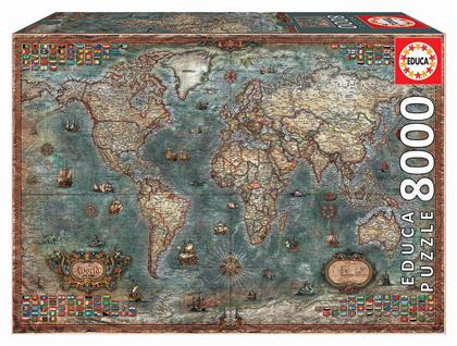 Puzzle Antique World Map 2D 8000 Κομμάτια