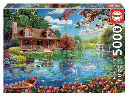 Puzzle Casita En El Lago 2D 5000 Κομμάτια από το Plus4u