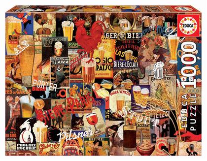 Puzzle Vintage Beer Collage 2D 1000 Κομμάτια