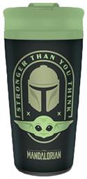 Pyramid International Star Wars: The Mandalorian (Stronger Than You Think) Κούπα Με Καπάκι Μεταλλική Μαύρη 450ml