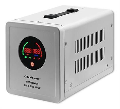 Qoltec UPS Line-Interactive 1000VA 700W με 2 Schuko Πρίζες