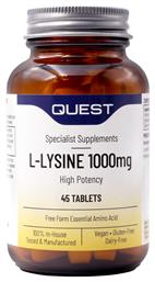 Quest L-Lysine High Potency 1000mg 45 ταμπλέτες από το Pharm24