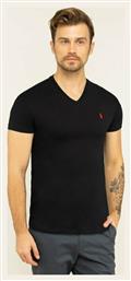 Ralph Lauren Ανδρικό T-shirt Μαύρο Μονόχρωμο από το Modivo