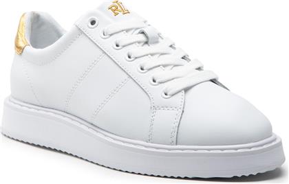 Ralph Lauren Angeline Γυναικεία Sneakers White/Gold από το Epapoutsia