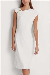 Ralph Lauren Fryer Καλοκαιρινό Mini Βραδινό Φόρεμα Λευκό