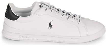 Ralph Lauren Hrt CT IΙ Ανδρικά Sneakers ΑΣΠΡΟ-ΜΑΥΡΟ