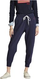 Ralph Lauren Παντελόνι Γυναικείας Φόρμας με Λάστιχο Navy Μπλε Fleece από το Cosmos Sport