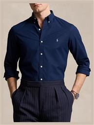 Ralph Lauren Shirt Ανδρικό Πουκάμισο Μακρυμάνικo Βαμβακερό με Στενή Γραμμή Navyblue από το Favela