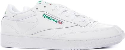 Reebok Club C85 Ανδρικά Sneakers Intense White / Green από το Cosmos Sport