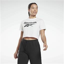 Reebok Identity Κοντομάνικο Crop Top Λευκό