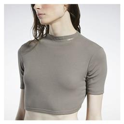 Reebok Κοντομάνικο Crop Top Γκρι από το Modivo