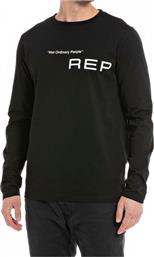Replay Ανδρικό T-shirt Κοντομάνικο Μαύρο από το Altershops