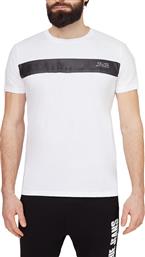 Replay Ανδρικό T-shirt Λευκό Με Ρίγες από το Plus4u
